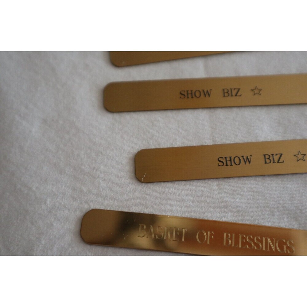 Lot 11x Longaberger Gold Tag Hostess and or Baskets Metal Blessings Show Biz Key - Picture 12 of 13